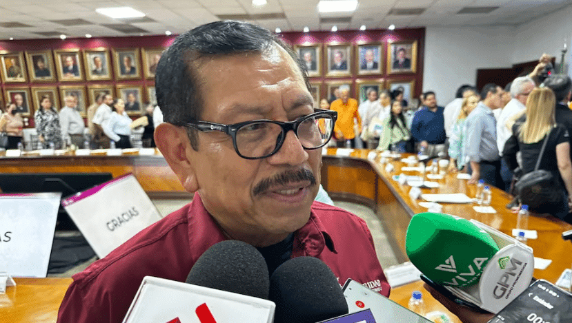 El EX secretario de Seguridad Pública de Sinaloa, Gerardo Mérida Sánchez en conferencia de prensa Foto: SSP de Sinaloa